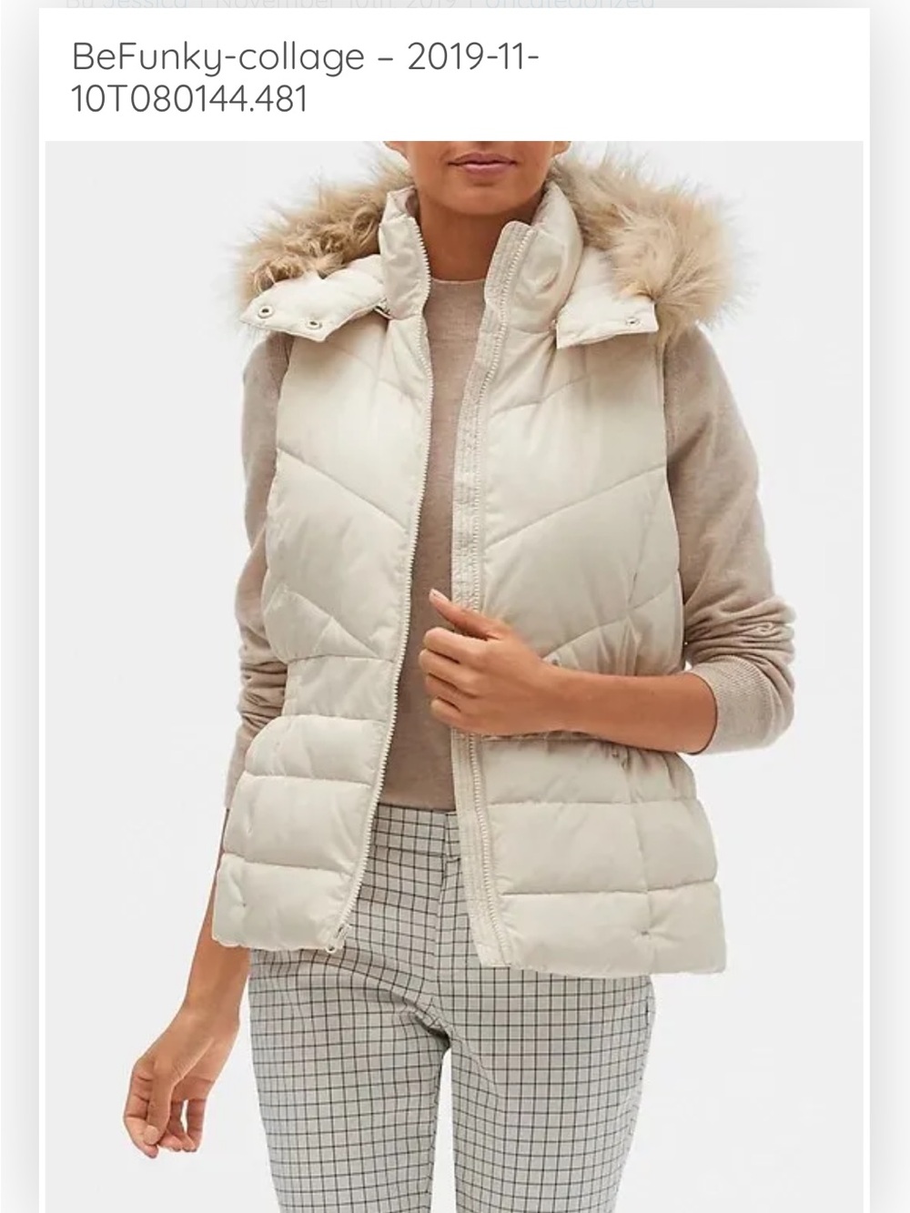 Banana Republic Down Puffer Vest